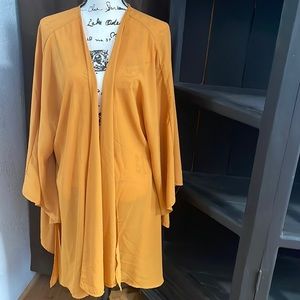 Yellow sheer cardigan